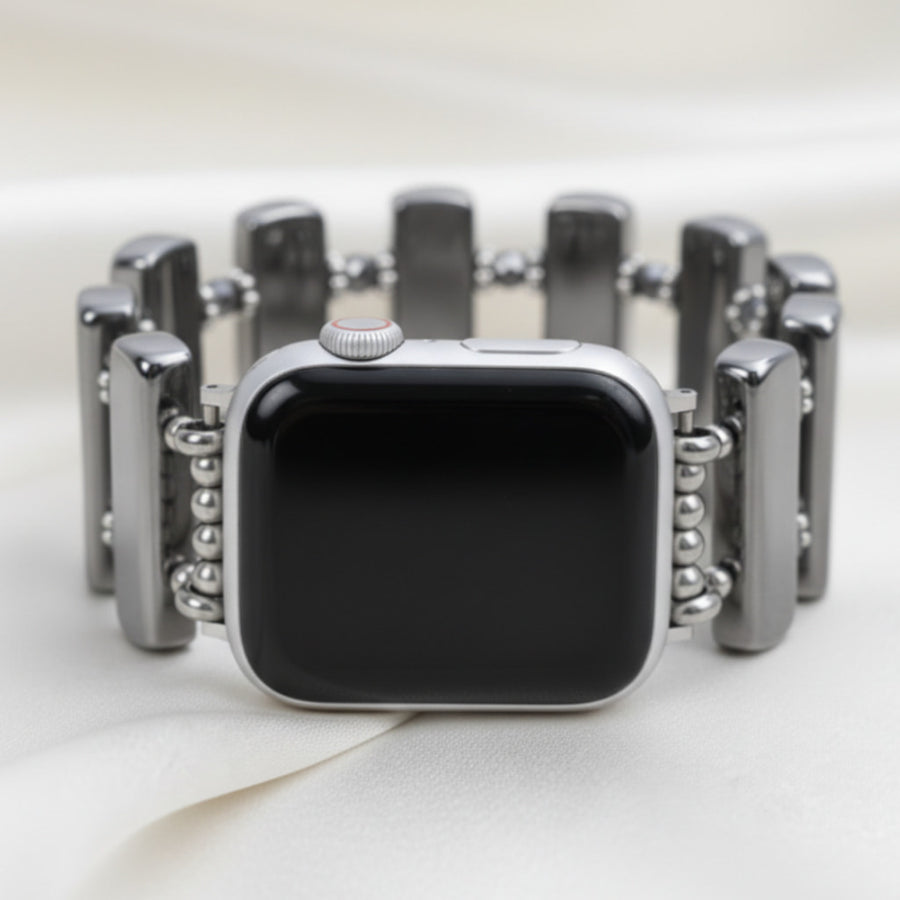 Platinum Eclipse Terahertz Stretch Apple Watch Strap #BC0533