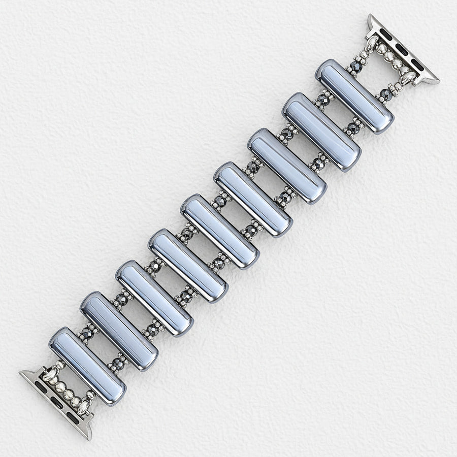 Platinum Eclipse Terahertz Stretch Apple Watch Strap #BC0533