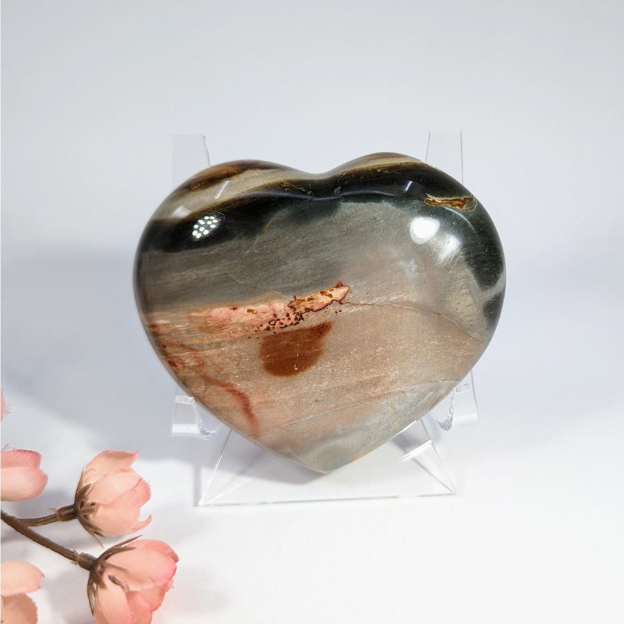Polychrome Jasper 3.3’’ Heart #LV9824 - $40
