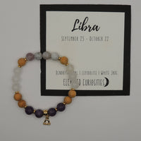 Premium Zodiac Beaded Bracelet w/ 18k Gold Fill Charm