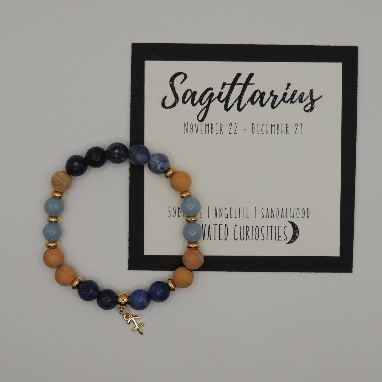 Premium Zodiac Beaded Bracelet w/ 18k Gold Fill Charm