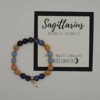 Premium Zodiac Beaded Bracelet w/ 18k Gold Fill Charm