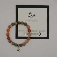 Premium Zodiac Beaded Bracelet w/ 18k Gold Fill Charm