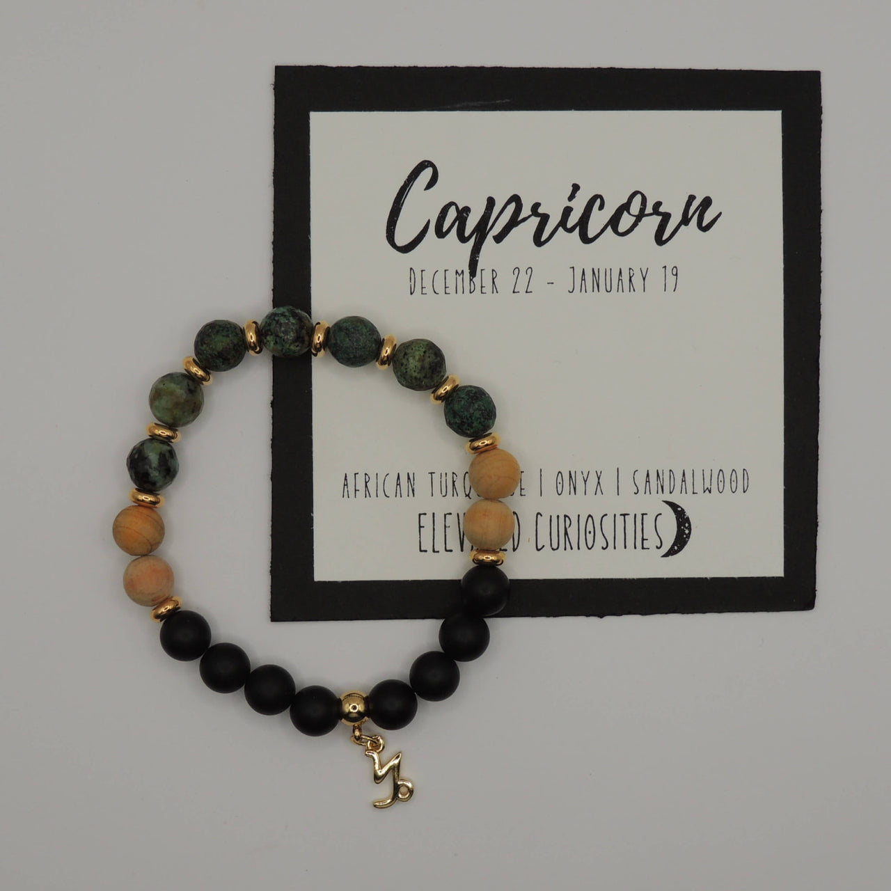 Premium Zodiac Beaded Bracelet w/ 18k Gold Fill Charm
