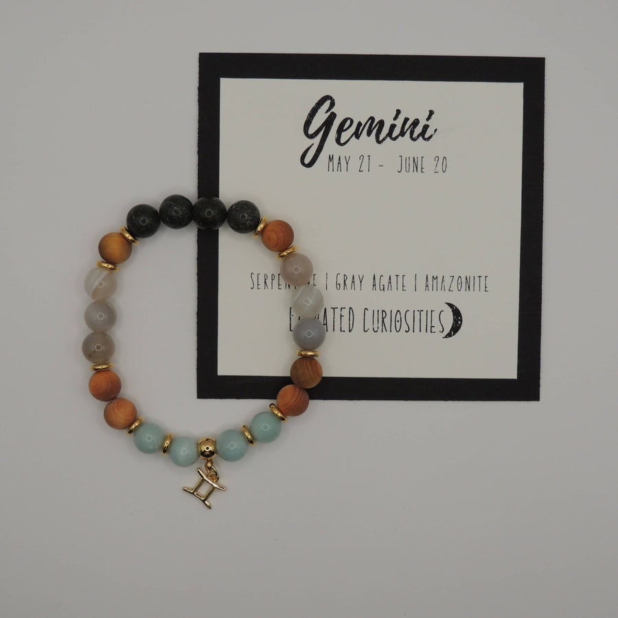 Premium Zodiac Beaded Bracelet w/ 18k Gold Fill Charm