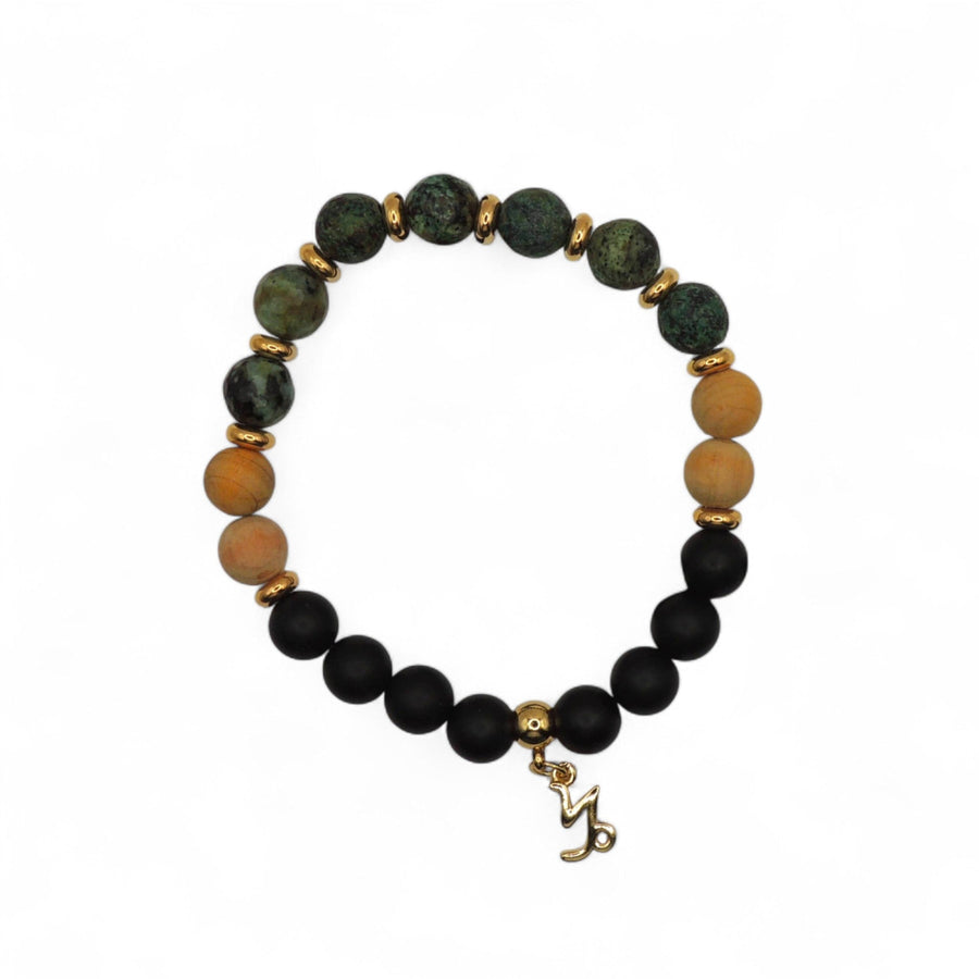 Premium Zodiac Beaded Bracelet w/ 18k Gold Fill Charm