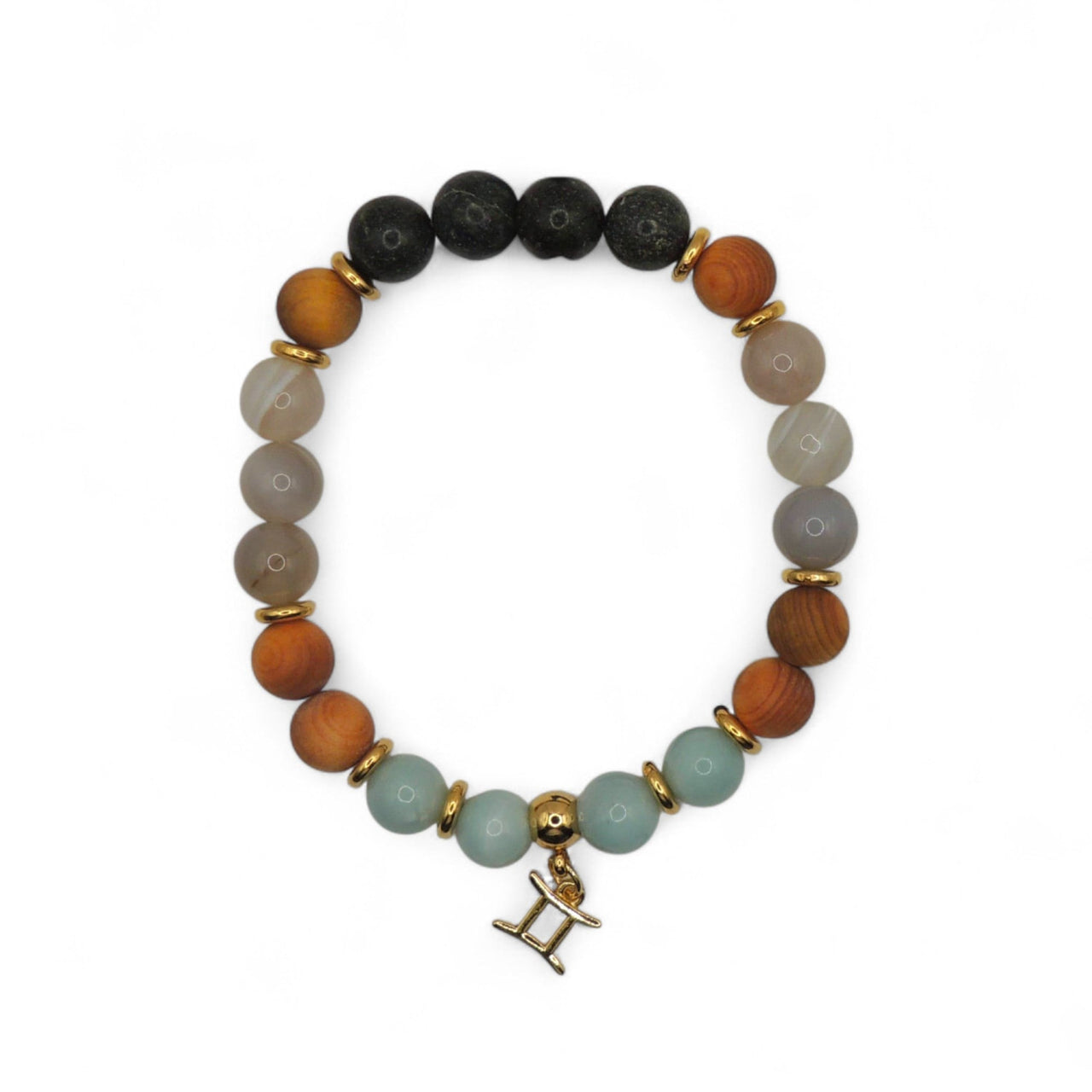 Premium Zodiac Beaded Bracelet w/ 18k Gold Fill Charm