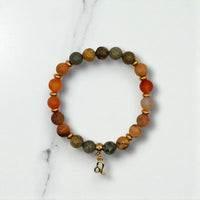 Premium Zodiac Beaded Bracelet w/ 18k Gold Fill Charm