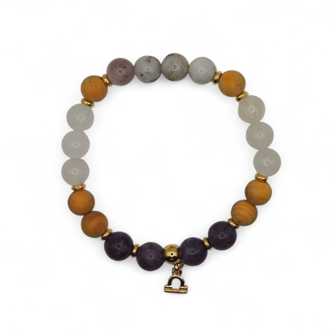 Premium Zodiac Beaded Bracelet w/ 18k Gold Fill Charm