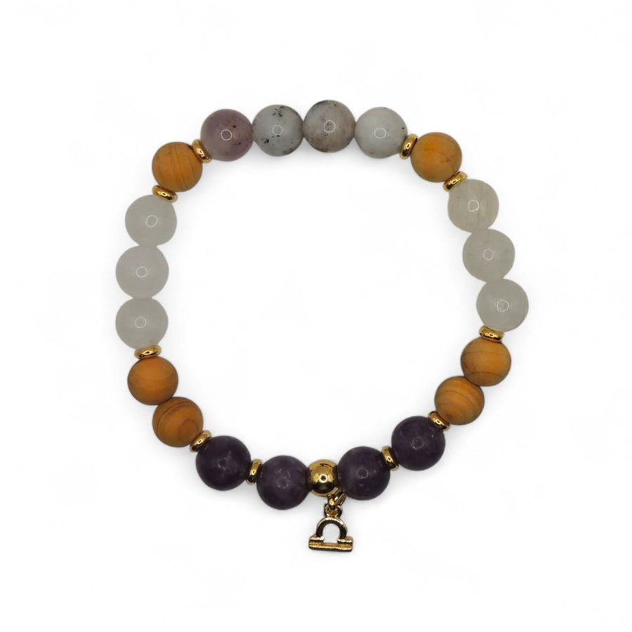 Premium Zodiac Beaded Bracelet w/ 18k Gold Fill Charm