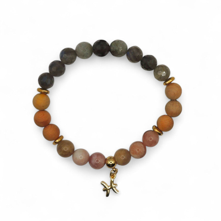 Premium Zodiac Beaded Bracelet w/ 18k Gold Fill Charm