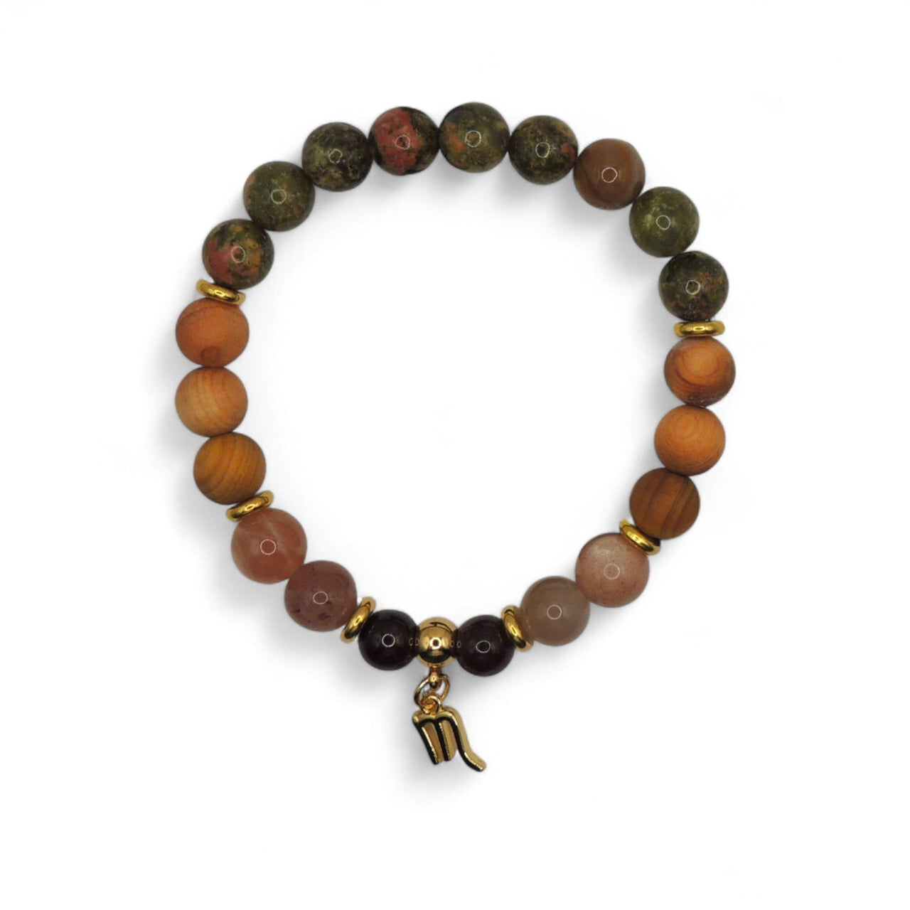 Premium Zodiac Beaded Bracelet w/ 18k Gold Fill Charm