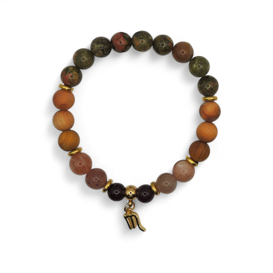Premium Zodiac Beaded Bracelet w/ 18k Gold Fill Charm