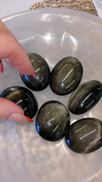 Goldsheen Obsidian 1.5" Pebble Assorted Shape #LV6443