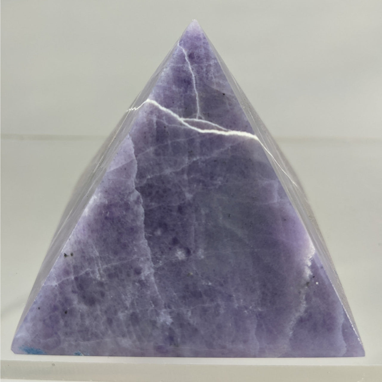 Purple Opal Pyramid N065 featuring soft amethyst color with white veining details