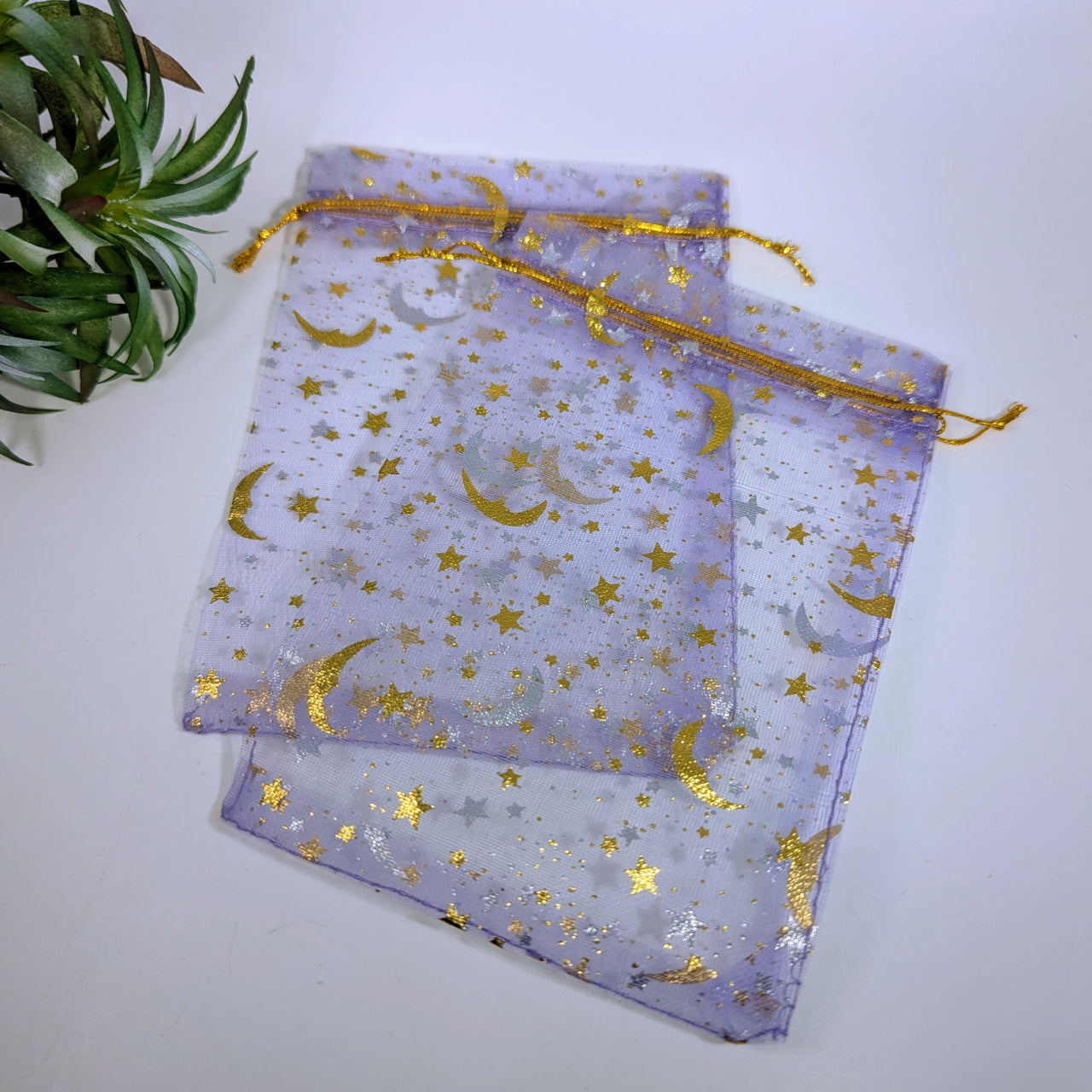 Purple Organza Pouch 6’’ with Moon & Stars #LV9015 $1.95