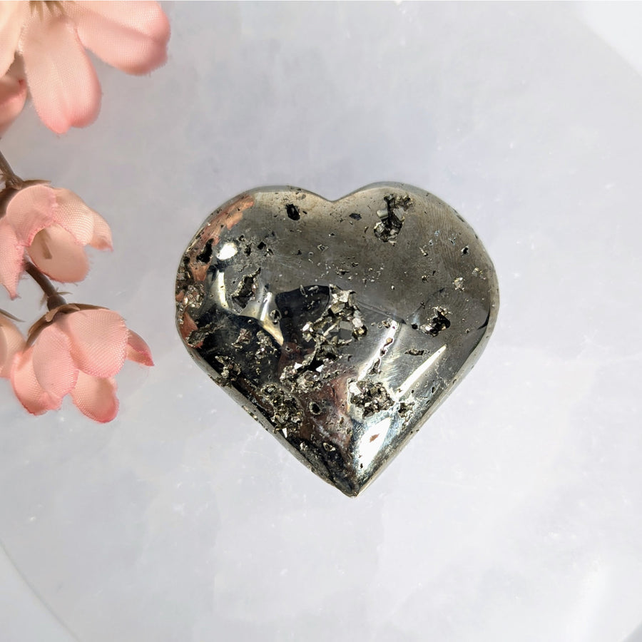 Pyrite 1.9’’ Heart #LV9833 - $45