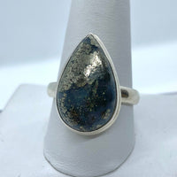 Pyrite Agate S.S Ring #J707 - 10 - $120
