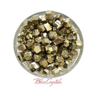 Thumbnail for Gold foil glitter on PYRITE Cube Nugget Stone Rough, choose size, Peru #PN10