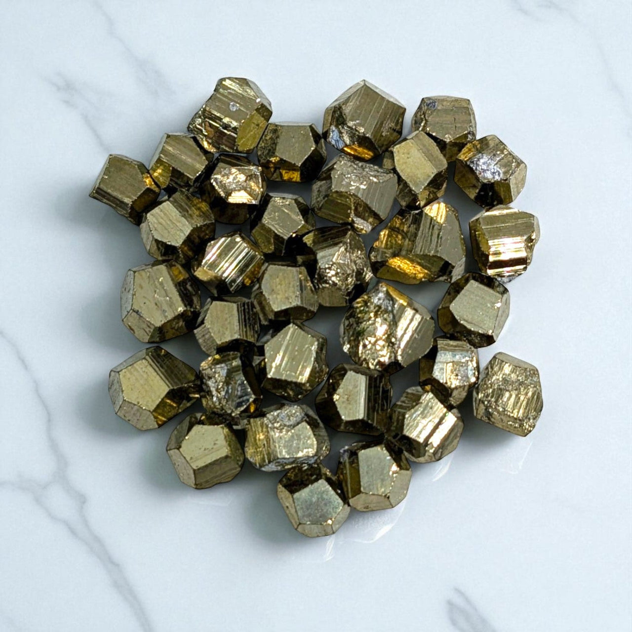 Pyrite Mini Nugget Natural Geometric Shape #R201 - $3.95