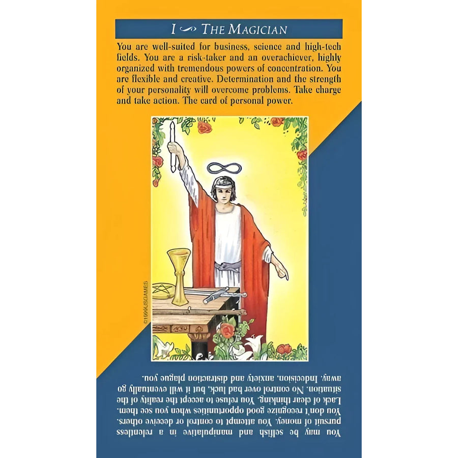 Quick & Easy Tarot Deck #Q366 - Tarot card featuring a man holding a glass