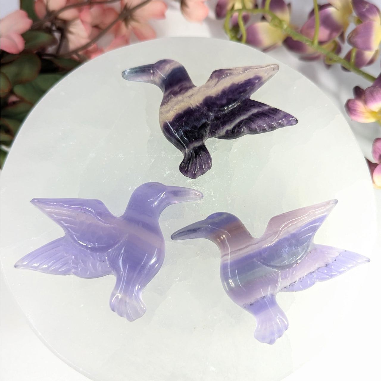 Rainbow Fluorite 2.3’’ Hummingbird Carving #LV9729