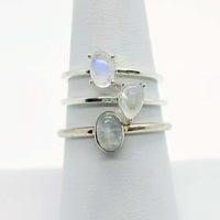 Thumbnail for Rainbow Moonstone Sterling Silver Dainty Ring Polished