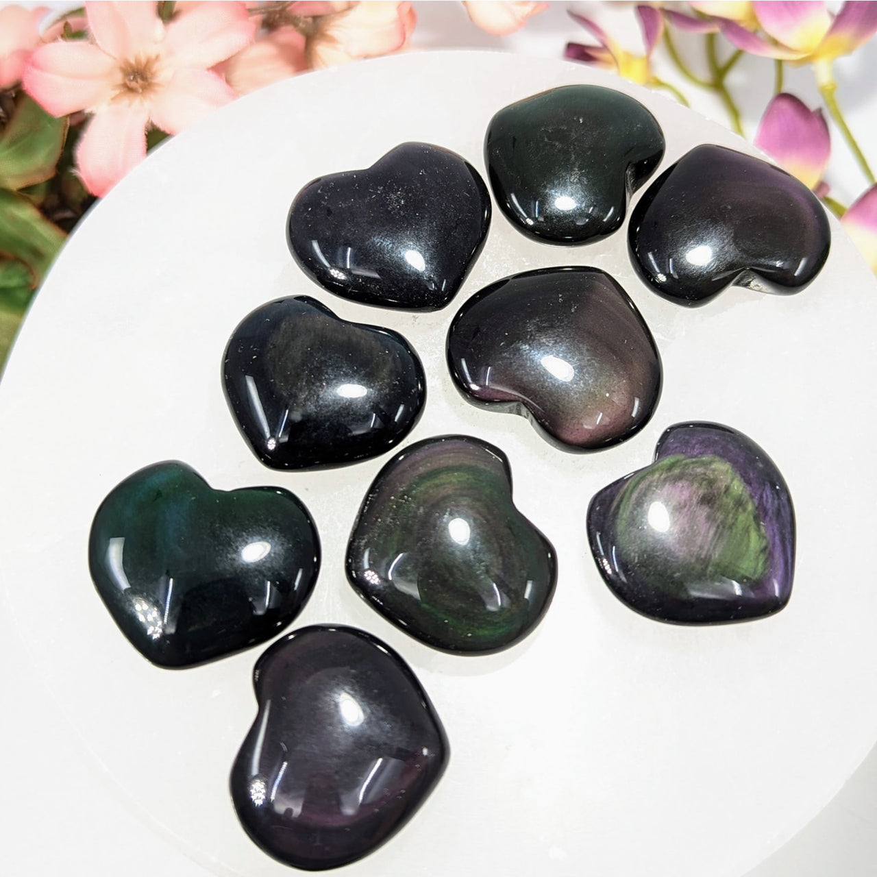 Rainbow Obsidian 1.2’’ Mini Heart Carving #LV9724 - $12