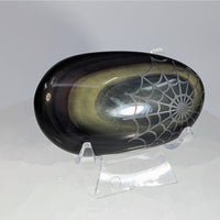 Rainbow Obsidian 2.5’’ Palm w Spiderweb Etching #LV9408 $35