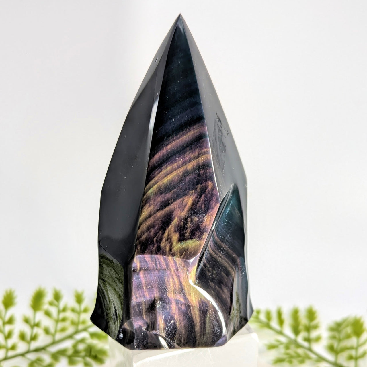 Rainbow Obsidian 4.5" Half Polished Point #BC1503