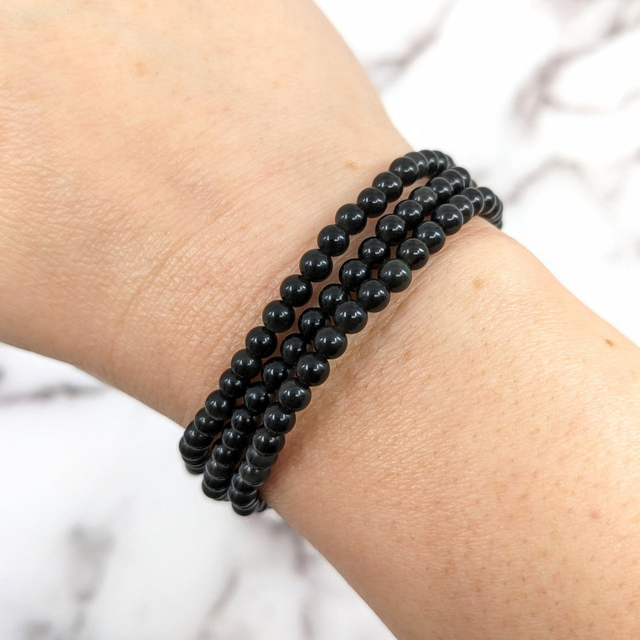 Rainbow Obsidian 6mm or 8mm Beaded 7’’ Bracelet #SK9626