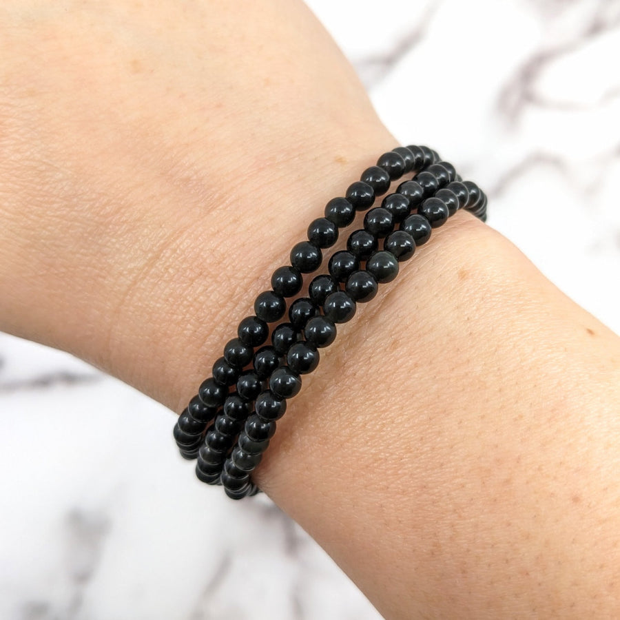 Rainbow Obsidian 6mm or 8mm Beaded 7’’ Bracelet #SK9626