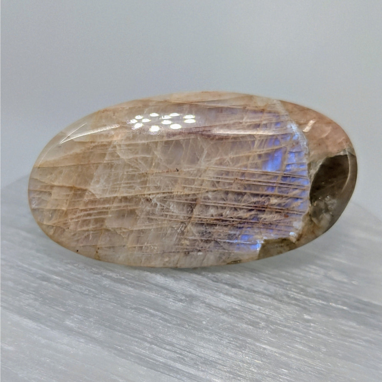 RARE Sunstone and Blue Flash Moonstone Rainbow Flashy