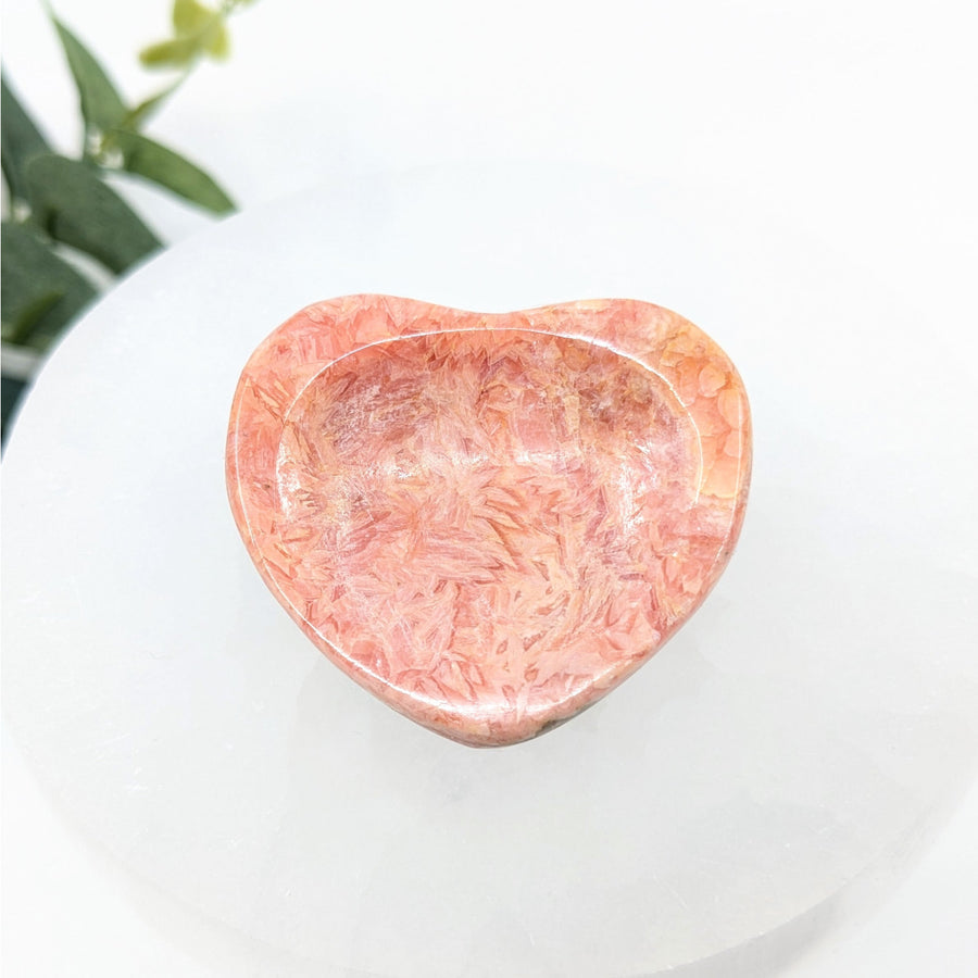 Rhodochrosite 1.6’’ Heart Mini Dish #LV6126 - $36