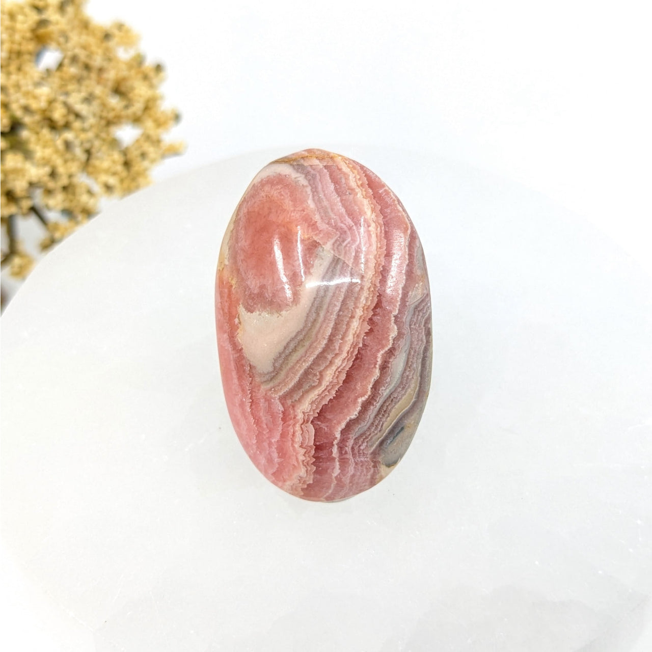 Rhodochrosite 1.6’’ Palm Stone #LV6136 - $39