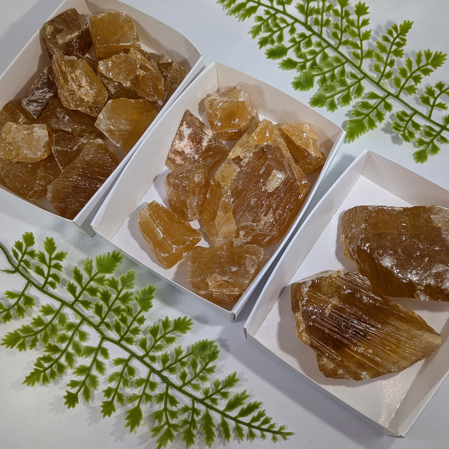 1lb Bulk Lot Honey Calcite Rough #LV4493