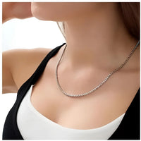 Rolo Necklace Chain 20’’ 24’’ Stainless Steel #LV9170
