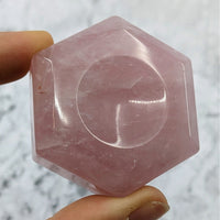 Thumbnail for Rose Quartz Sphere Holder LV2319 - 1.5-2.1’ pink quartz hexate on a white background