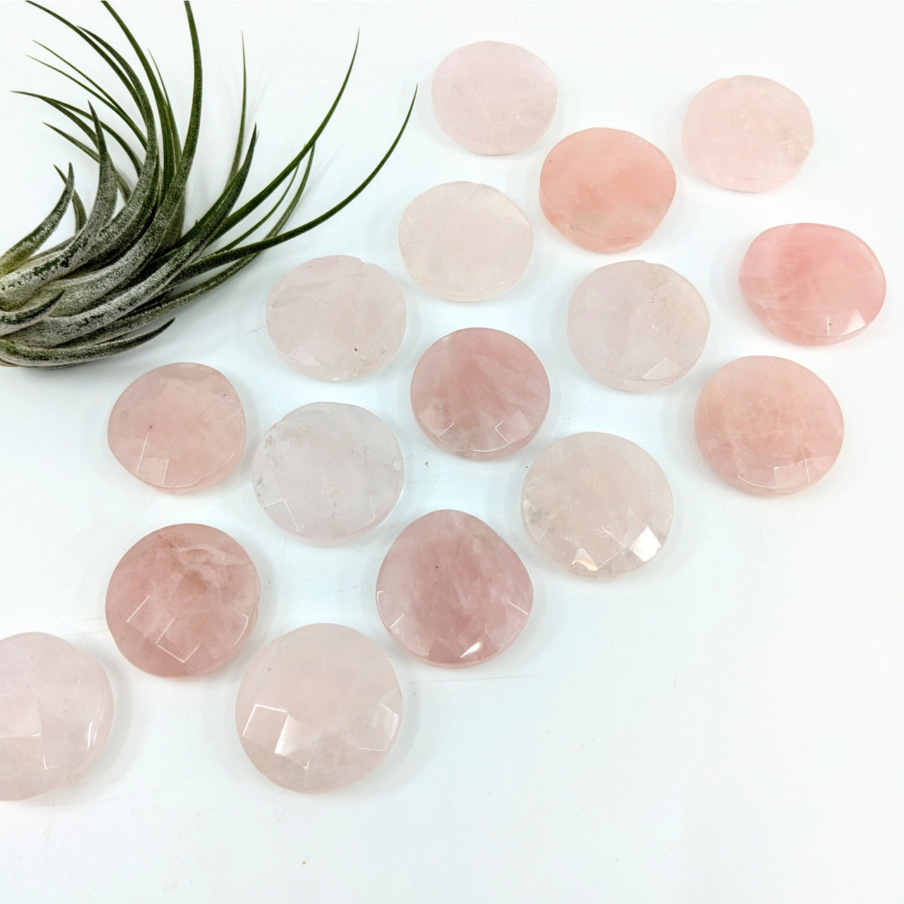 Rose Quartz 1’’ Faceted Round Pendant #LV6032 - $12.95