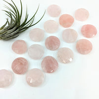 Thumbnail for Rose Quartz 1’’ Faceted Round Pendant #LV6032 - $12.95