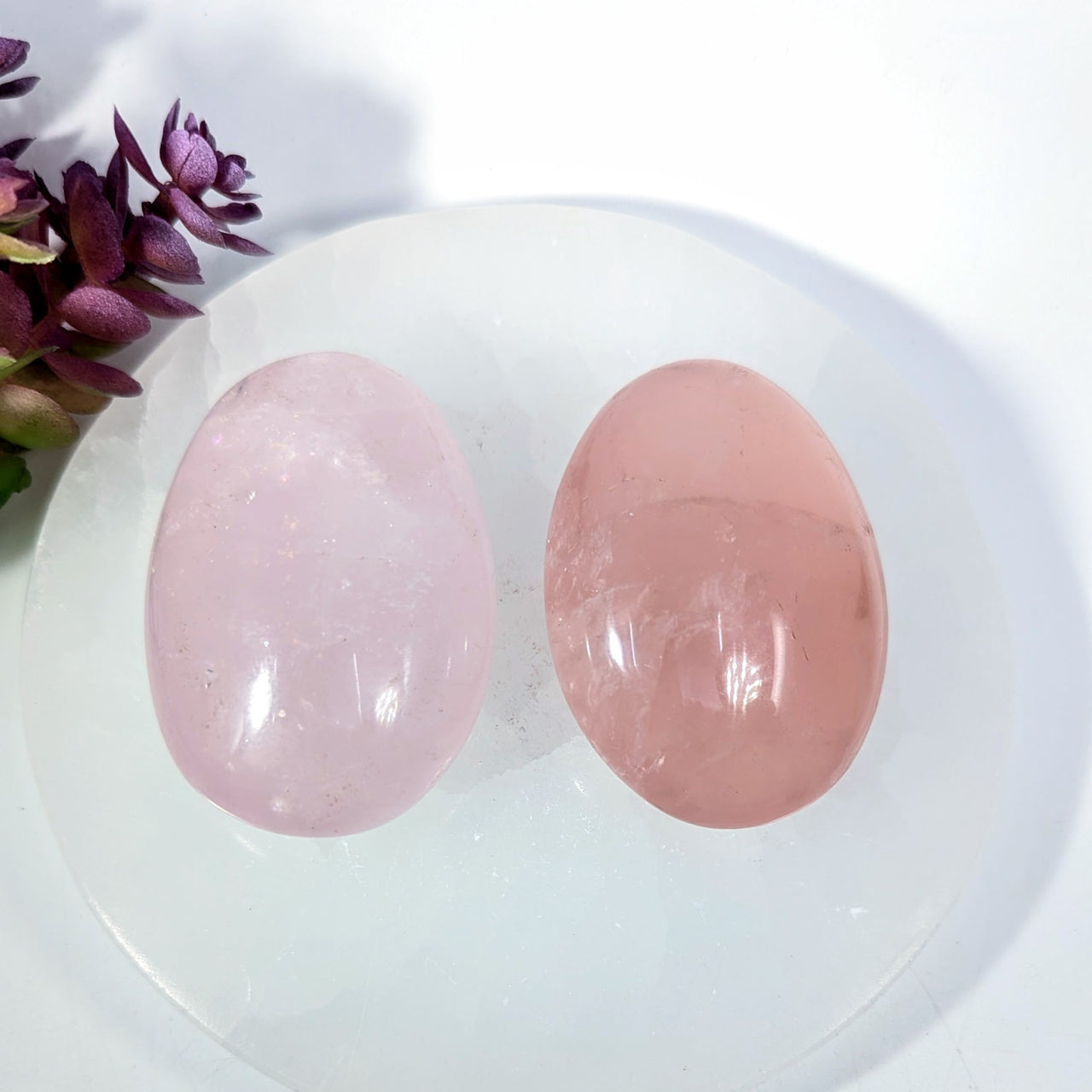 Rose Quartz 2.5’’ Pebble #BC0257 with translucent pink hue
