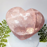 Rose Quartz 2’’ Jumbo Heart #BC0834 with natural crystal facets