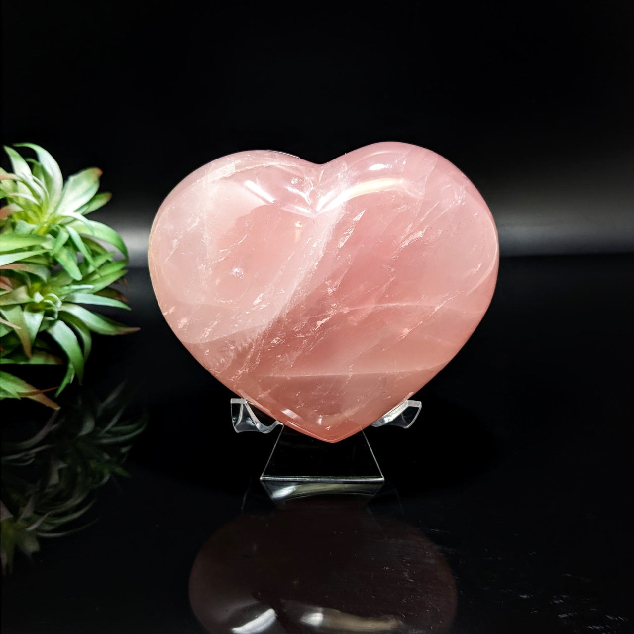 Rose Quartz Heart on Stand - 4.2’ Rose Quartz Heart #LV4737 for Sale