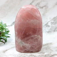 Thumbnail for Rose quartz stone with white vein - 5.2’ Freeform #LV4528