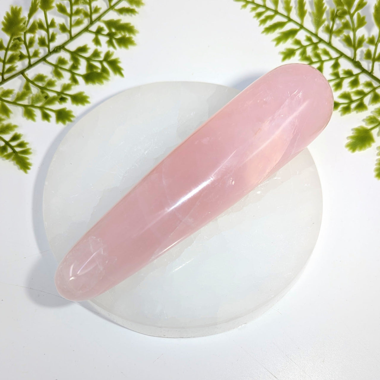 Rose Quartz 5.8’’ Massage Wand #BC1135 polished oval pink stone