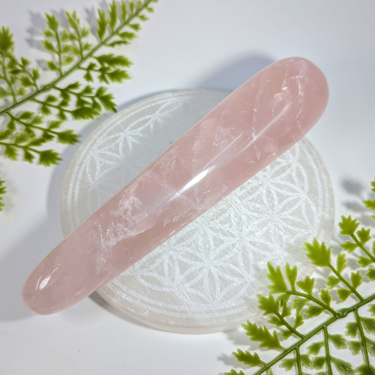 Rose Quartz 6.2’’ Massage Wand #BC1137 polished pink stone tool