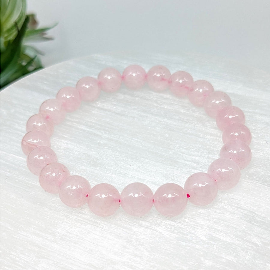 Rose Quartz 8mm Bracelet #LV6271 - $9.95