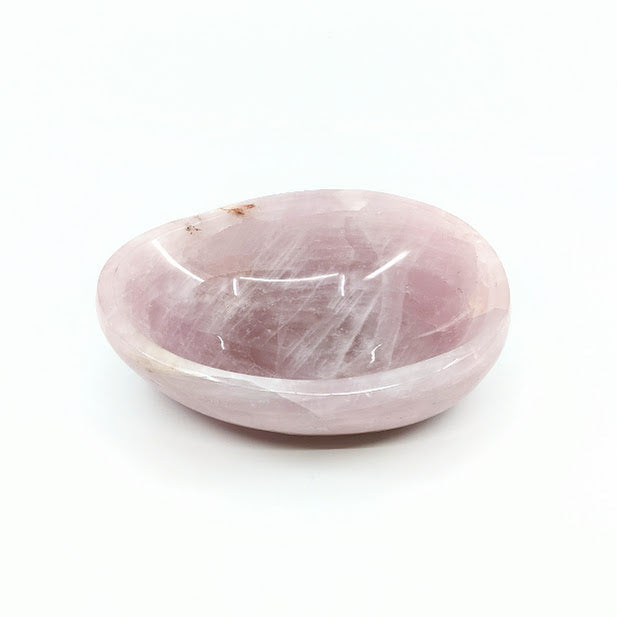 Pink Rose Quartz Polished Bowl with a smooth finish, perfect for décor or wellness use