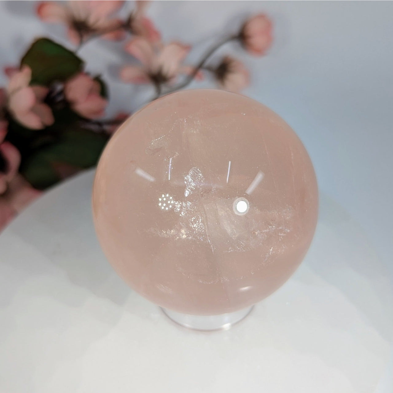 Rose Quartz Star 2.3’’ Sphere #LV9644 $185