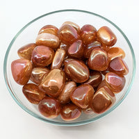 Thumbnail for A bowl of Rose Quartz and Pink Brown Tumbled Stones from the collection #LV1860